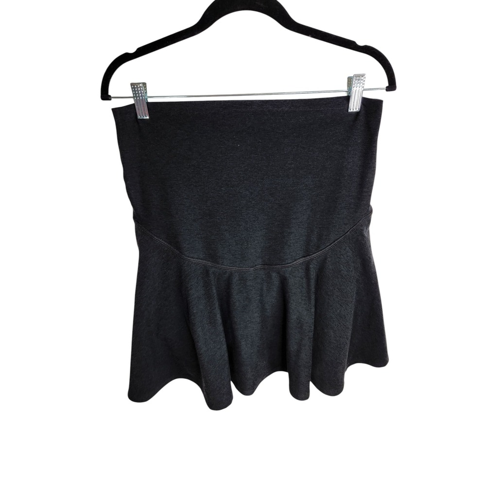 Beyond Yoga Beyond the Bump Skort Women M Black Spacedye Maternity Activewear